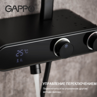 Душевая стойка Gappo G2495-2 чёрный